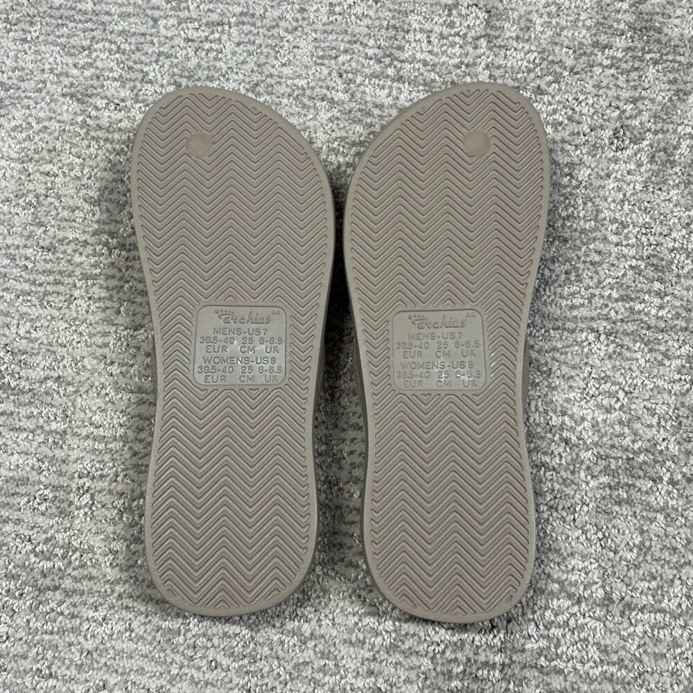 Archies Sandals Womens 8 Taupe Beige Thong Flip Flop Comfort Beach Orthotic Arch - Picture 6 of 7
